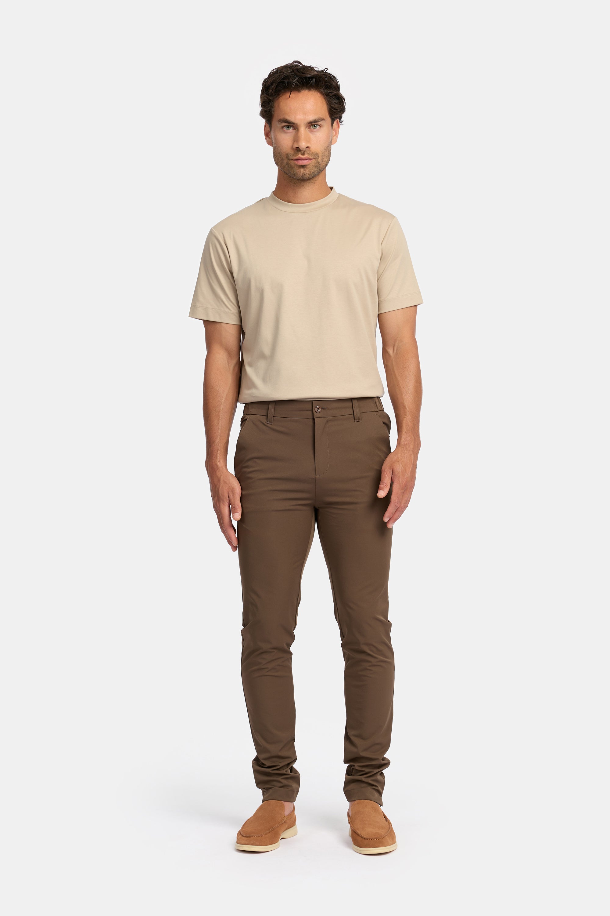 HG MERCERISED COTTON T-SHIRT - DESERT TAUPE