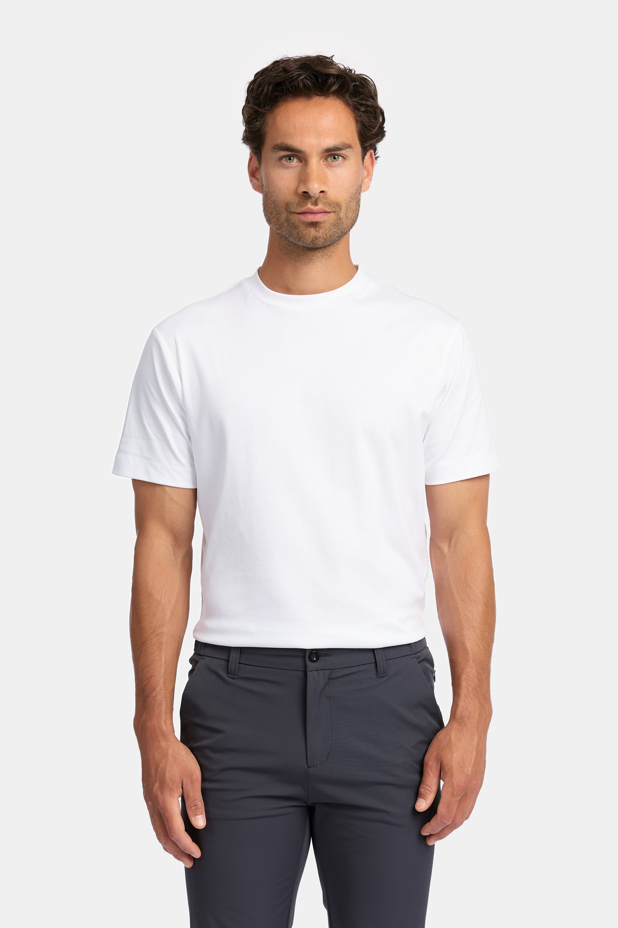HG MERCERISED COTTON T-SHIRT - WHITE