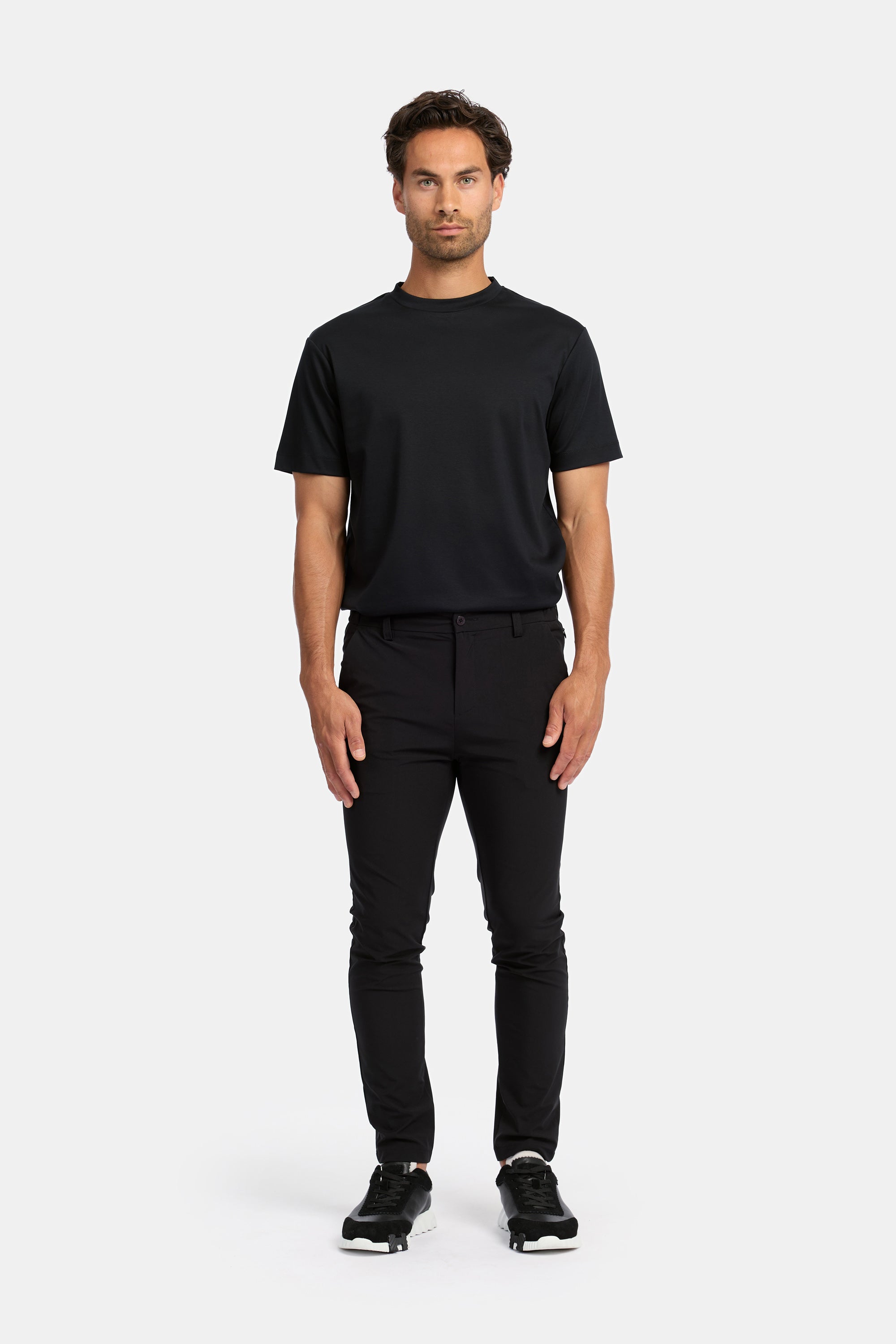 HG MERCERISED COTTON T-SHIRT BLACK