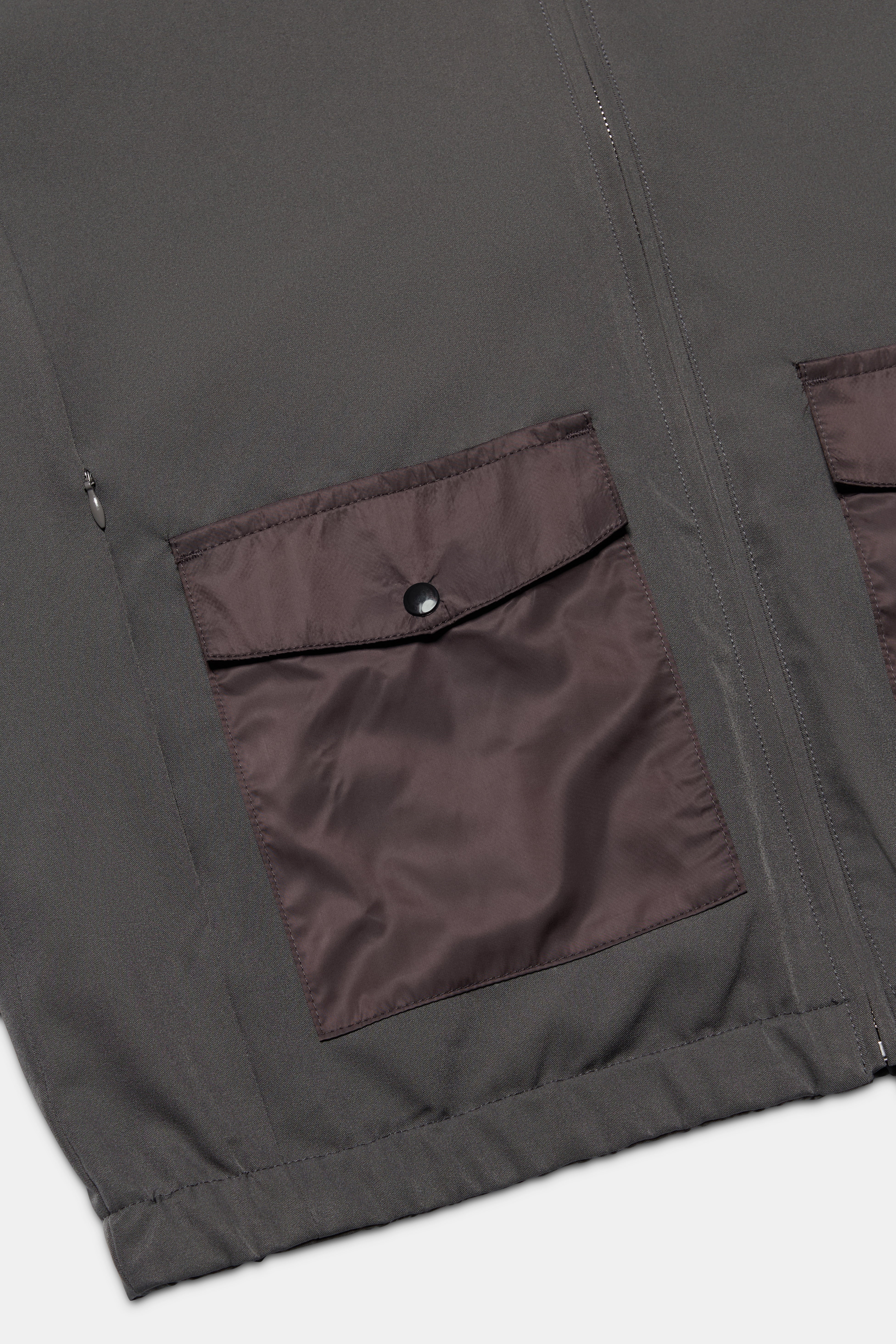 MONO HOODED VEST - GREY