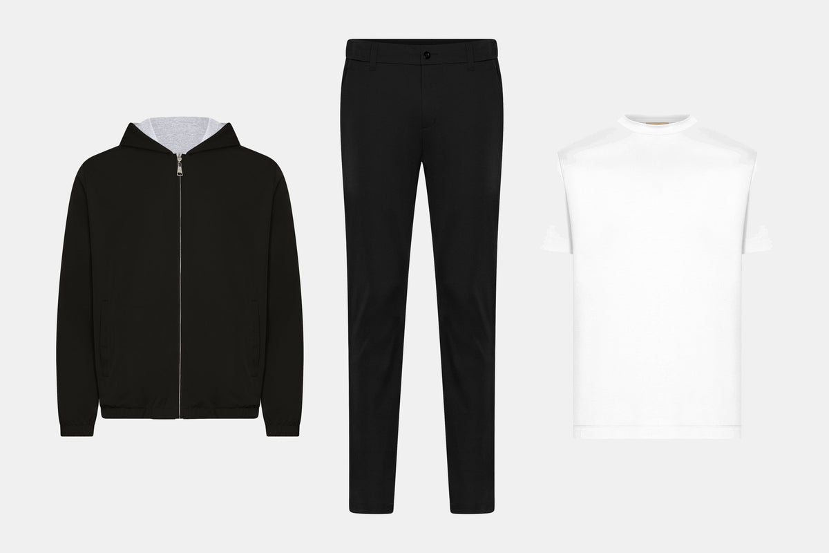 The Everyday Edit - the three pieces laid out - HARK & GRAAF