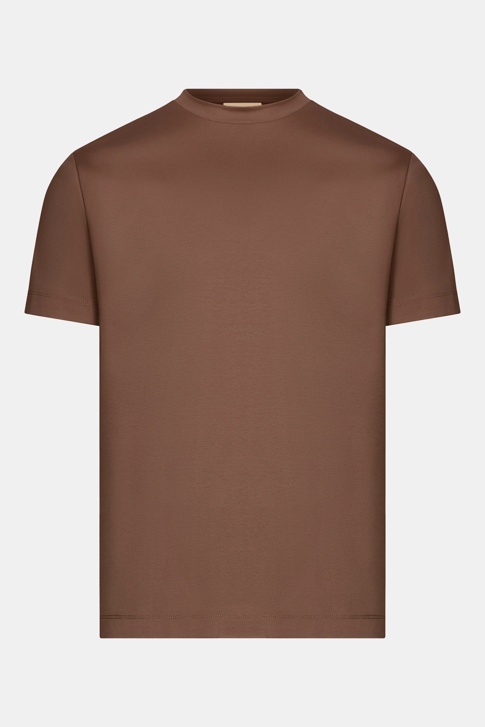 HG MERCERISED COTTON T-SHIRT BROWN