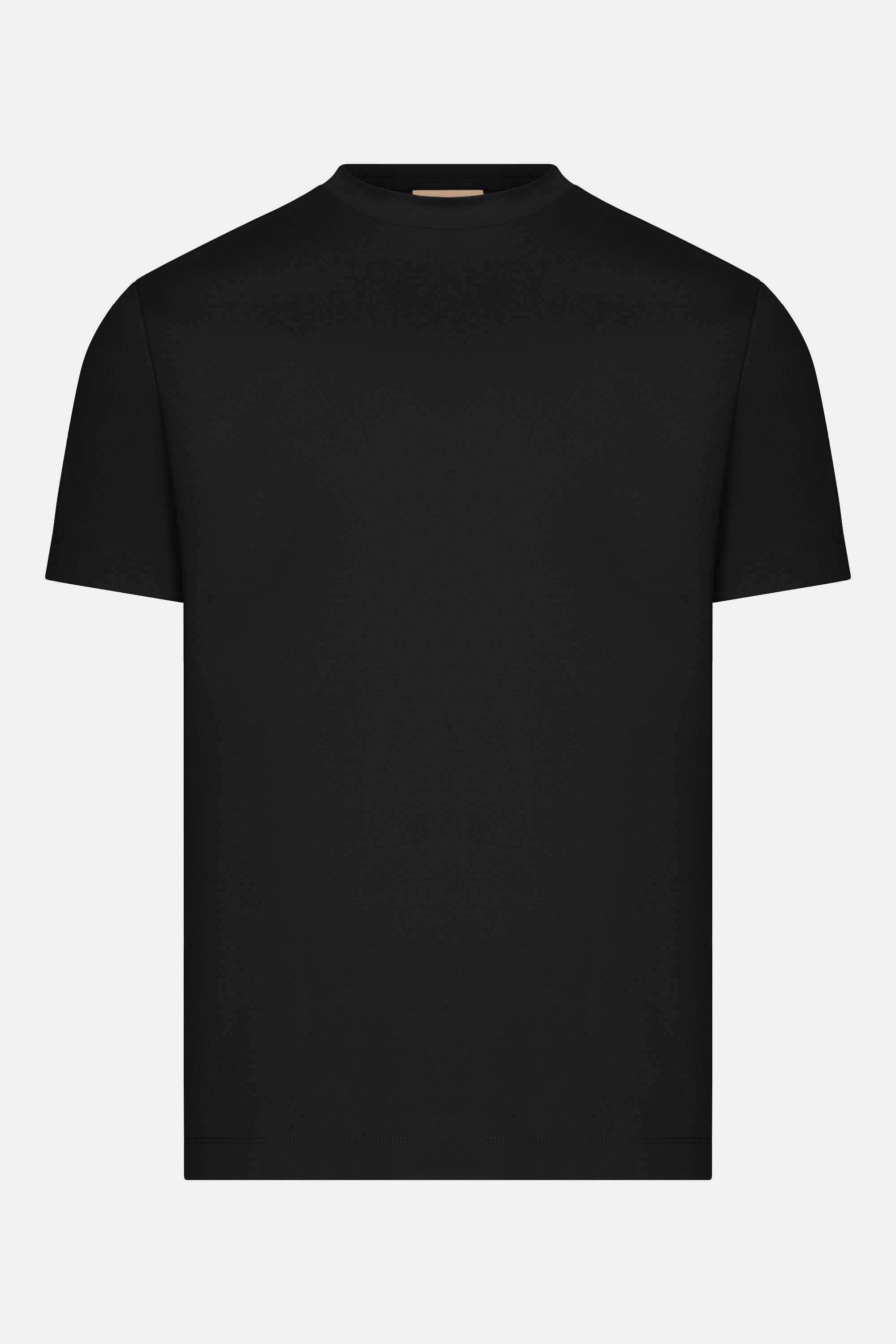 HG MERCERISED COTTON T-SHIRT BLACK
