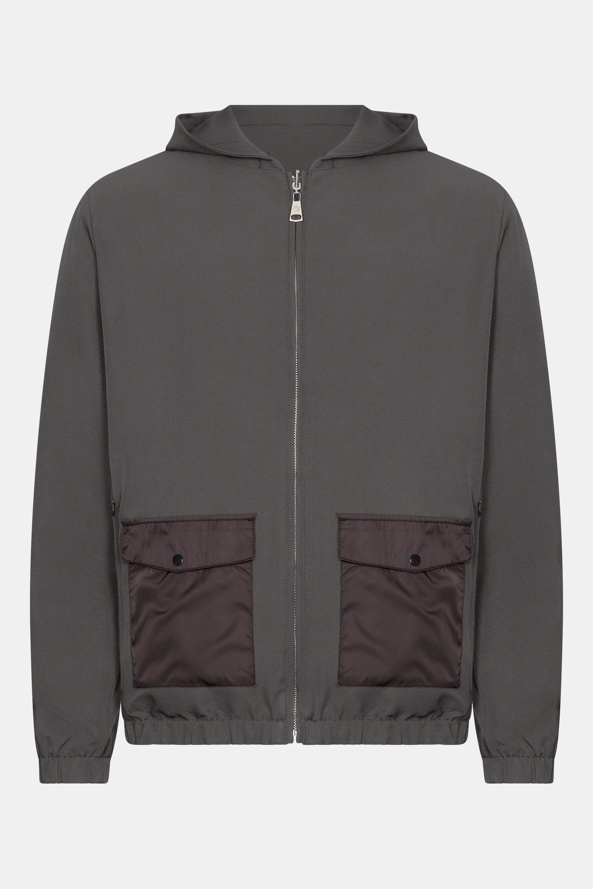 MONO HOODED VEST - GREY