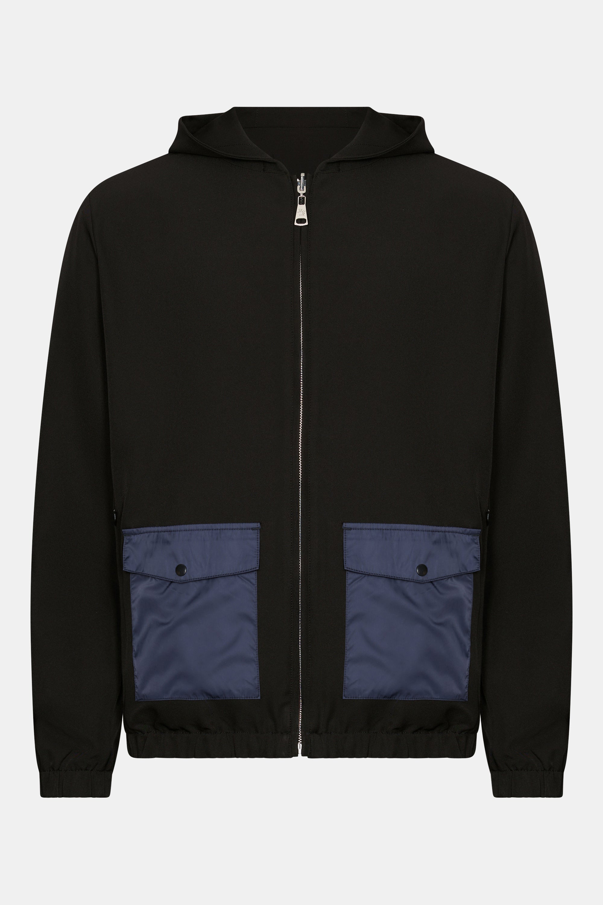 MONO HOODED VEST - BLACK